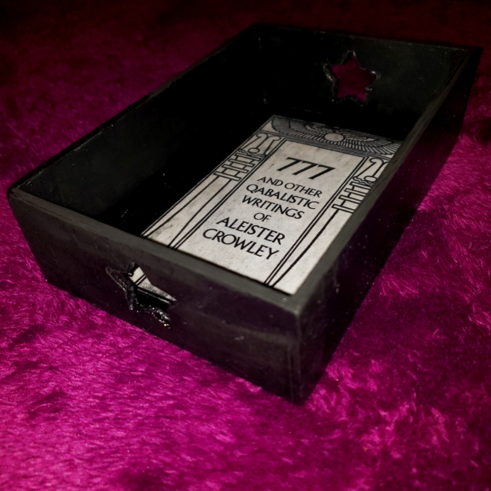 Aleister Crowley 777 theme Catch All Handmade Tray Occult Decor